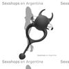 Anillo en forma de diablito negro con vibracion